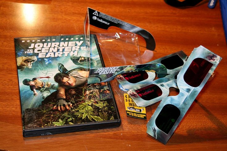 bonus 4 kaca mata 3D anaglyph hijau-jingga