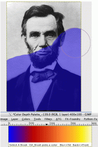 SelectABrush & Depth Map Depth Map yang berwana